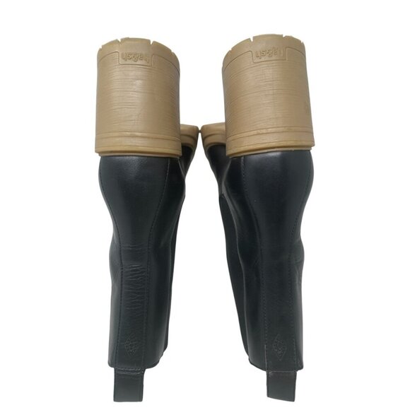 Ba&sh Clare Black Leather Chelsea Platform Chunky Block Heels Ankle Boots 7.5 - Picture 8 of 13